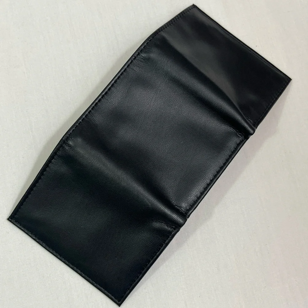 Black Leather Trifold Wallet